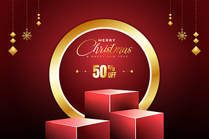 Modern Christmas Sale Banner 50% Off, a Marketing Template by rpdesignstudio