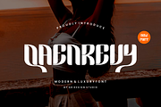 Qaenrevy -  Modern & Luxury Font, a Sans Serif Font by QR Design Studio (Thumbnail 1 of 6)