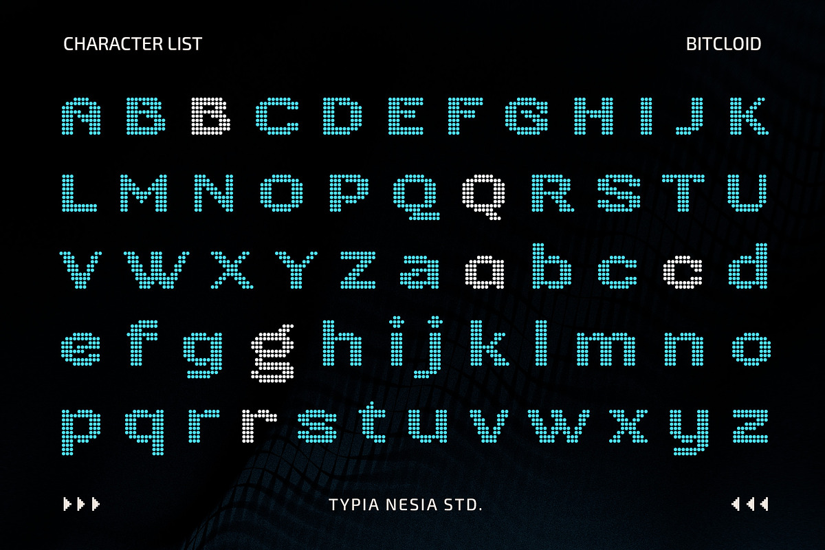 Bitcloid – Modern Futuristic Font, a Sans Serif Font by Typia Nesia (Photo 10 of 11)