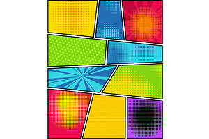 Comic book page template with, an Illustration by Things for designers
