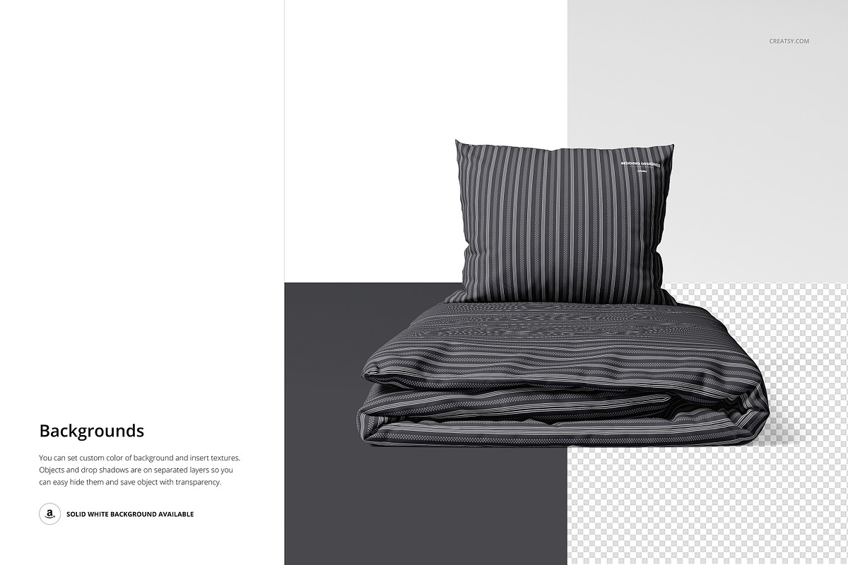 Bedding Set Many Sizes Mockup Set, a Household Mockup by creatsy5 (Photo 10 of 12)