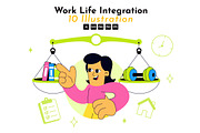 10 Work Life Integration, a Person Illustration by denayunebgt (Thumbnail 1 of 4)