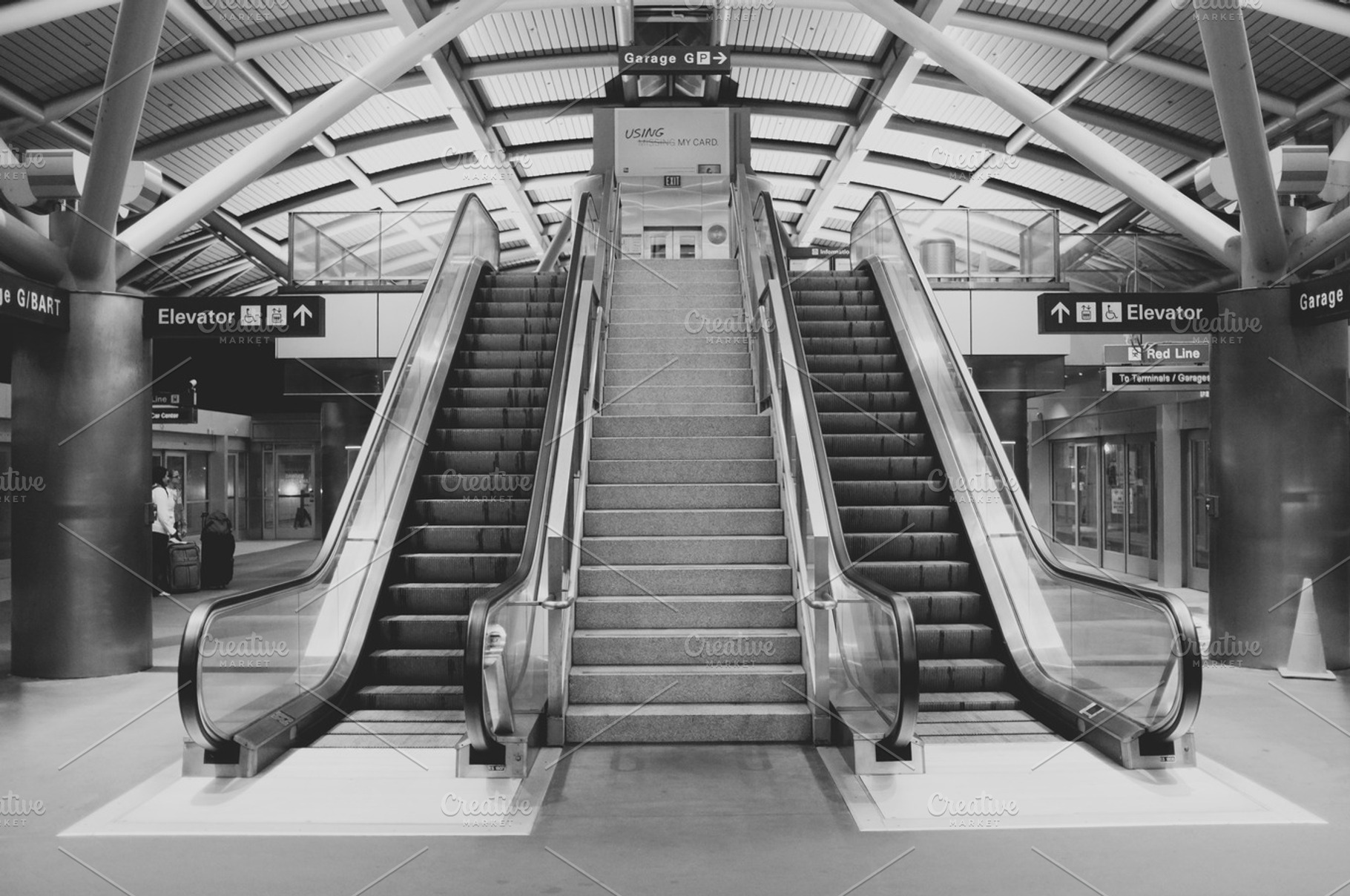 Escalator and Stairs, an Architecture Photo by MikeMcAlister