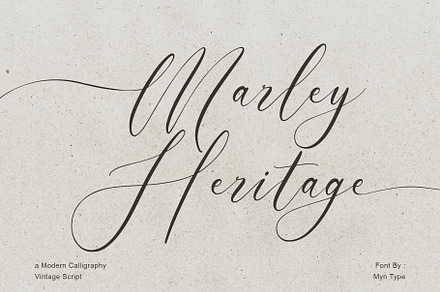 Marley Heritage - Modern Calligraphy, a Script Font by Myn Type