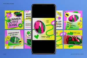 Summer Sale  Instagram Carousel, a Social Media Template by graphicook