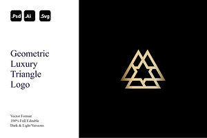 Geometric Luxury Triangle Logo, a Branding & Logo Template by Luxury Logos