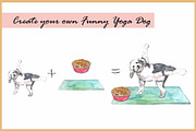 Yoga Cats & Dogs Clipart, an Animal Illustration by VianneArt (Thumbnail 5 of 11)