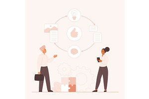 Active listening soft skill customer, a Person Illustration by Lemberg Vector