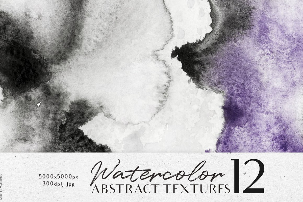 Mystical watercolor textures, a Texture Graphic by AyaLormus (Photo 2 of 15)