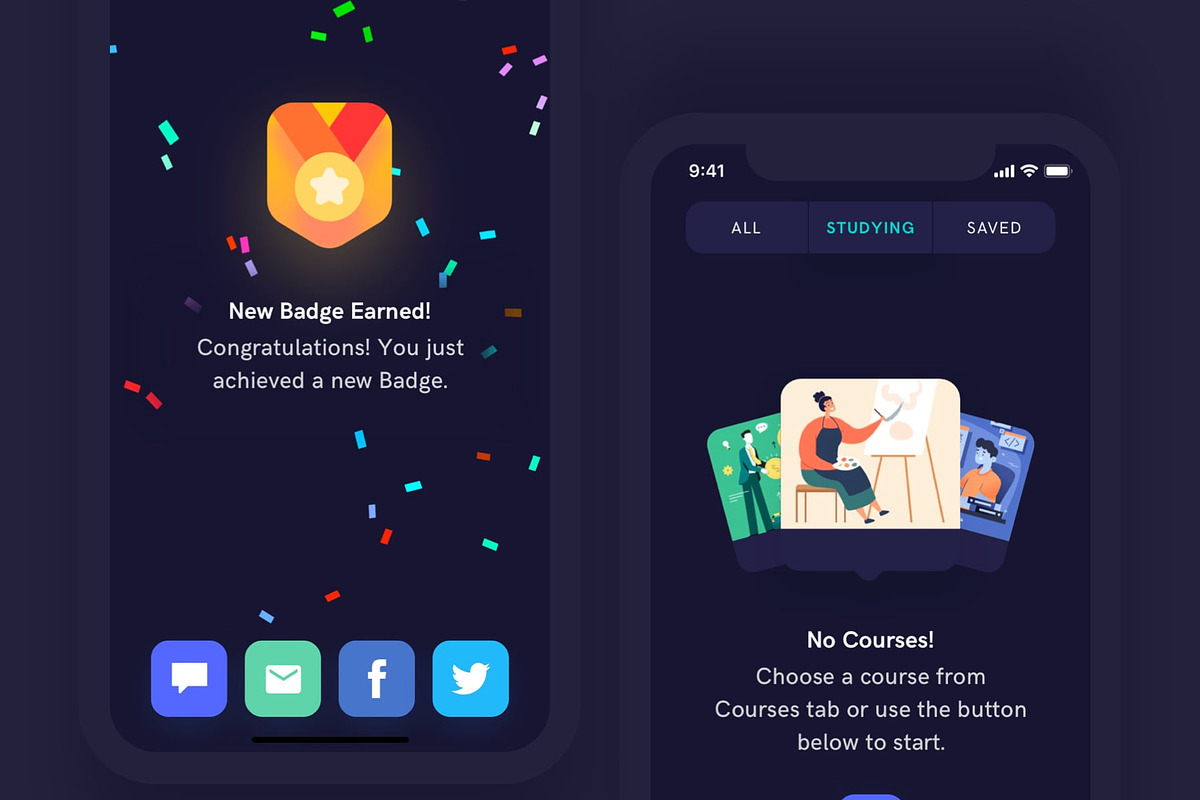 Estudio - Educational Mobile App UI, an UI Kit Template by Nimart (Photo 5 of 6)