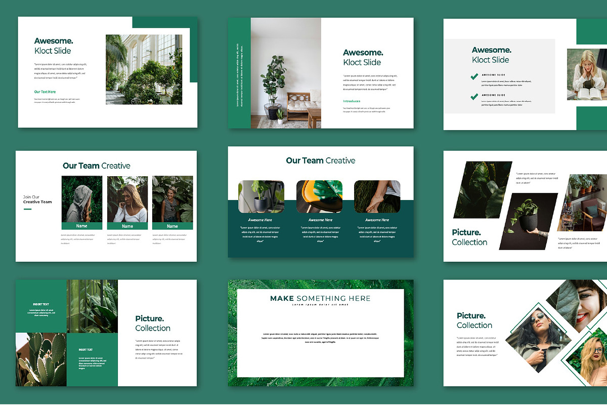 Kloct Green PowerPoint, a Presentation Template by Overcloud (Photo 3 of 4)