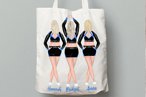 Cheerleaders Girls Clipart