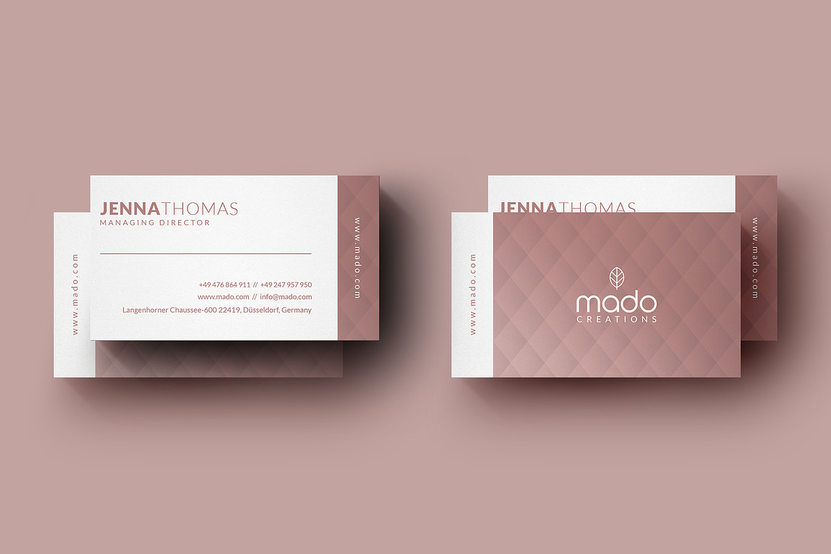 Premium Pink Business Card, a Business Card Template by Marvel (Photo 1 of 5)