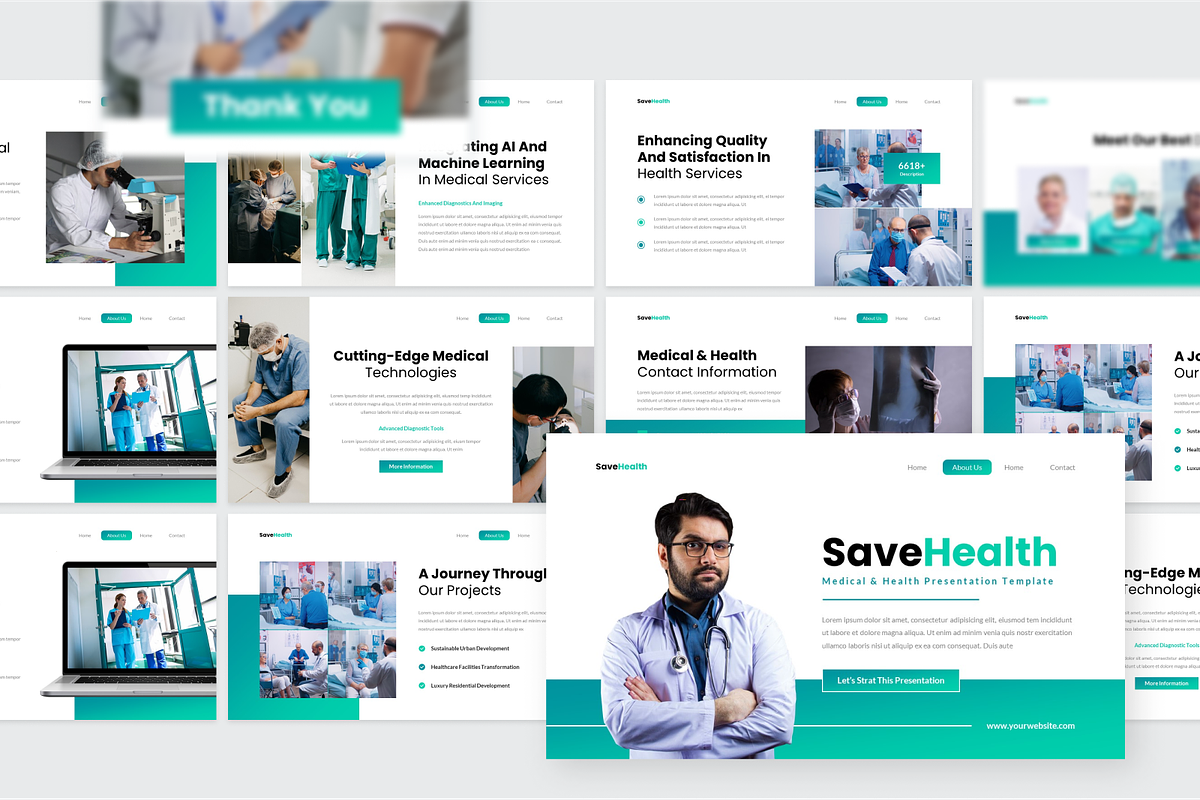 Medical & Healthcare Google Slide, a Presentation Template by SquidPixey (Photo 5 of 6)