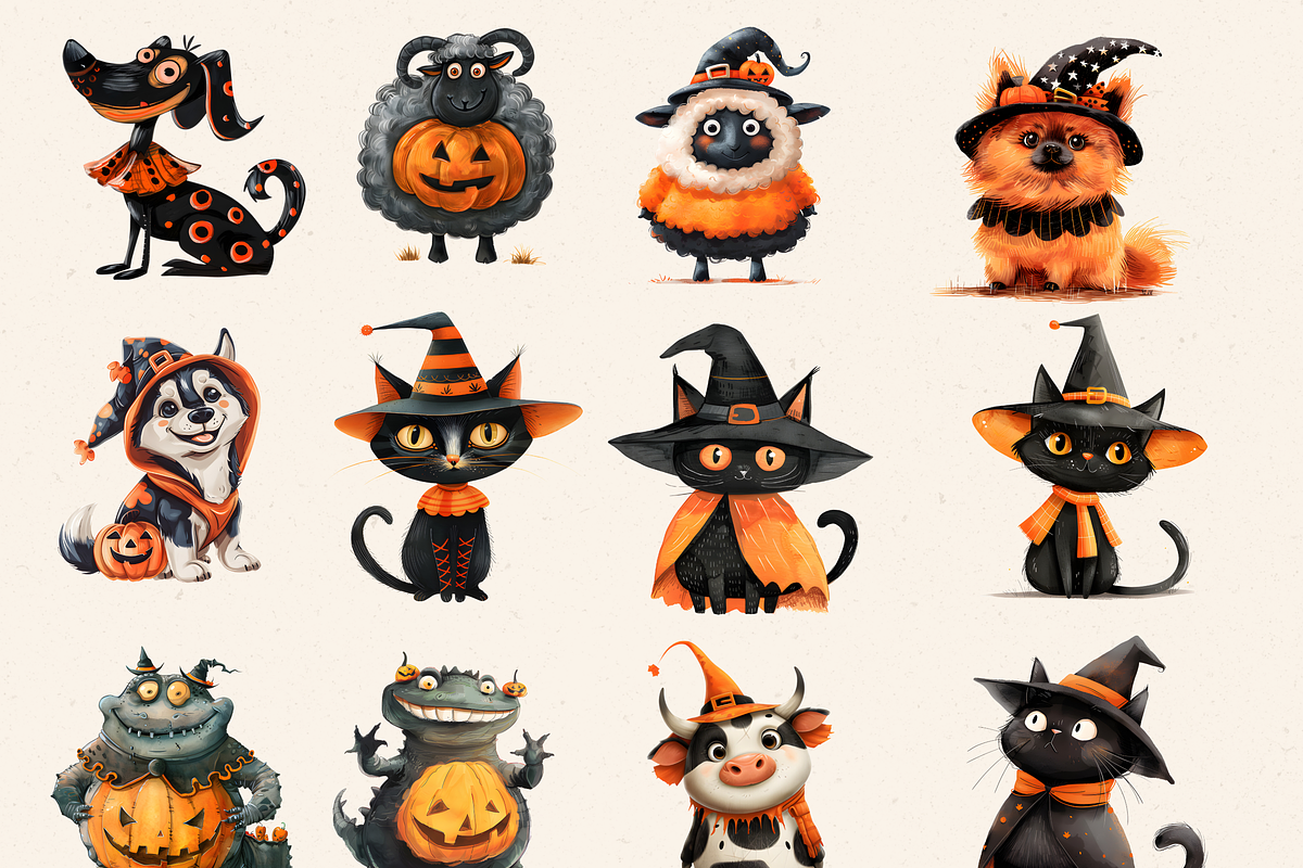 HALLOWEEN CLIPART PACK, a Person Illustration by Daring Digies (Photo 4 of 8)