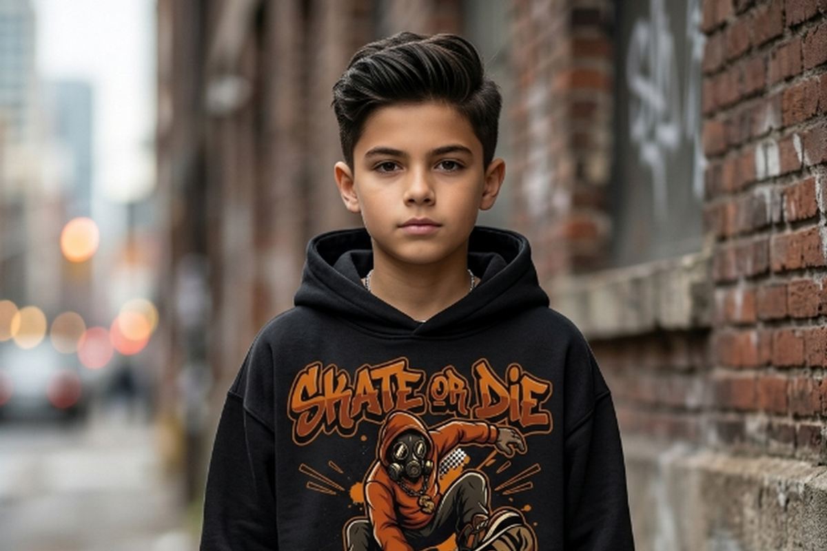 Skate Or Die Gas Mask Rider, a Shirt Mockup by Vector Stall (Photo 6 of 14)