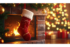 Christmas stocking hanging from a, a Holiday Photo by Igor Tichonow