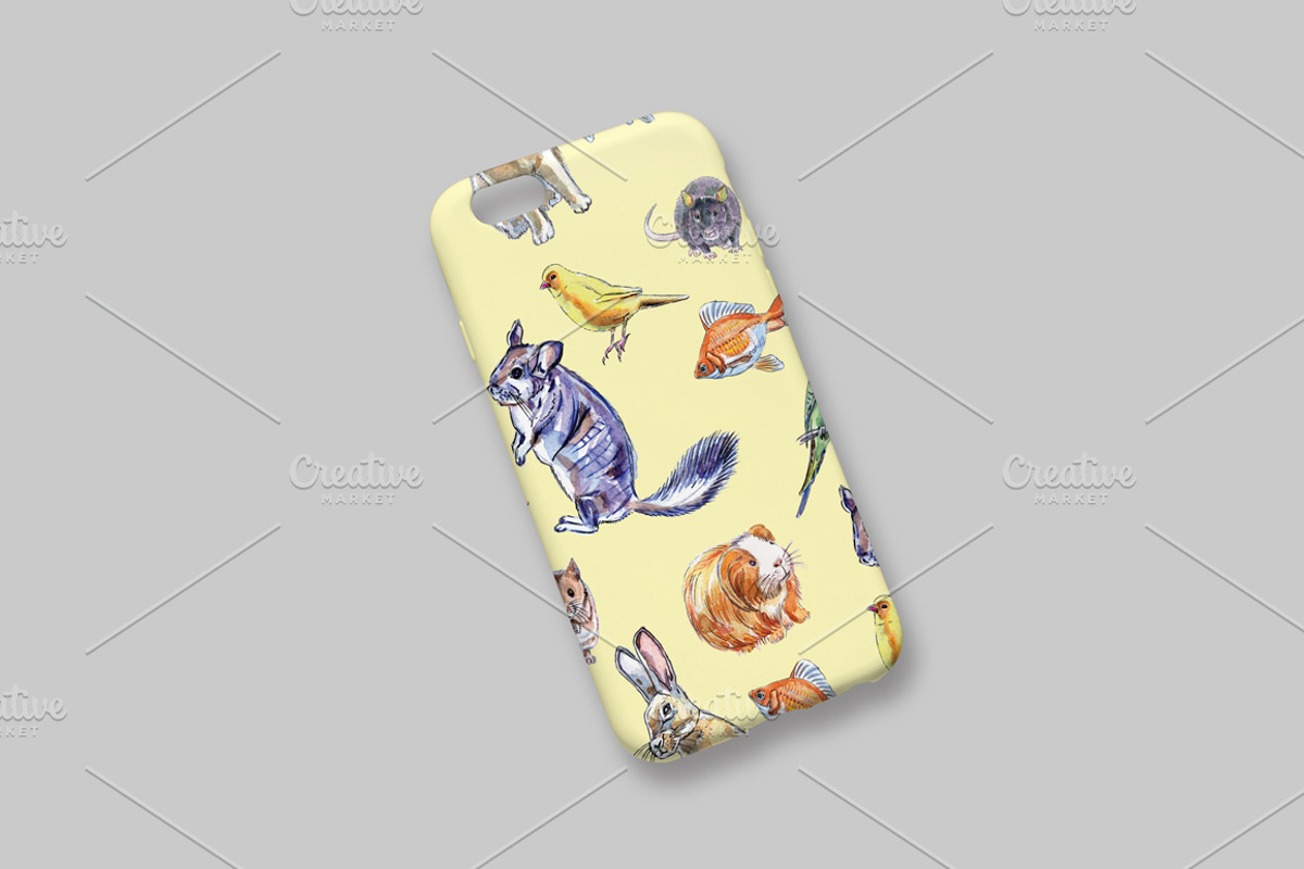 Watercolor vector domestic animals, an Animal Illustration by miminoshka (Photo 4 of 8)