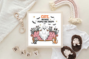 Cats People Are Creepy skeleton Cat, an Illustration by CraftArtStudio (Thumbnail 3 of 4)