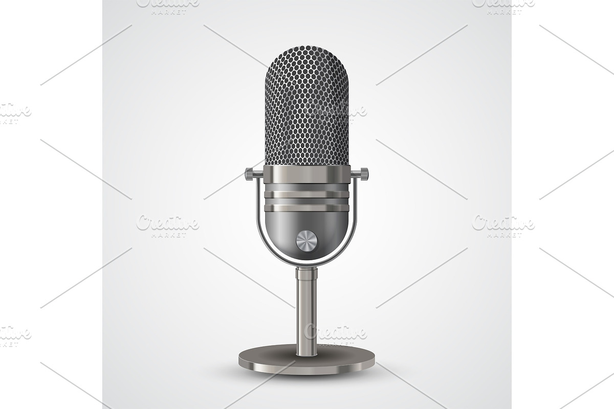 Microphone on white background, an Object Graphic by piter.goskov