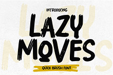 Lazy Moves - Quick Brush Font
