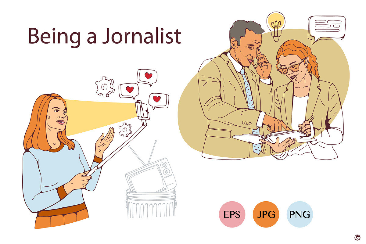 Being a journalist, a Person Illustration by Olillia (Photo 2 of 12)