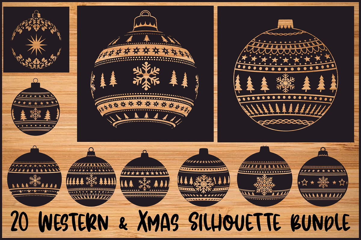 Western Xmas Ball Bundle, an Illustration by hafijul (Photo 1 of 21)