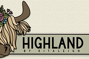 Highland, a Sans Serif Font by Kitaleigh (Thumbnail 1 of 3)