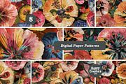 Pressed Flowers Digital Papers #1, a Pattern Graphic by Happy Creators Co. (Thumbnail 6 of 7)