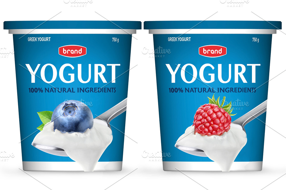 Fruit yogurt on spoons, an Object Graphic by Fruits+Veggies (Photo 14 of 14)