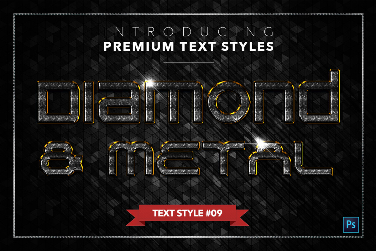 Diamond & Metal #3 - 18 Text Styles, a Layer Style Add-On by Jonas Stensgaard (Photo 10 of 21)