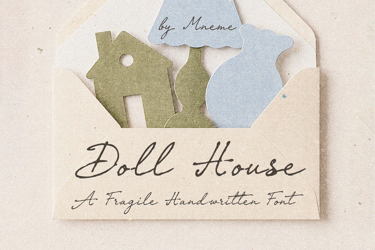 Doll House - Handwritten Font, a Script Font by Mneme (Photo 7 of 8)