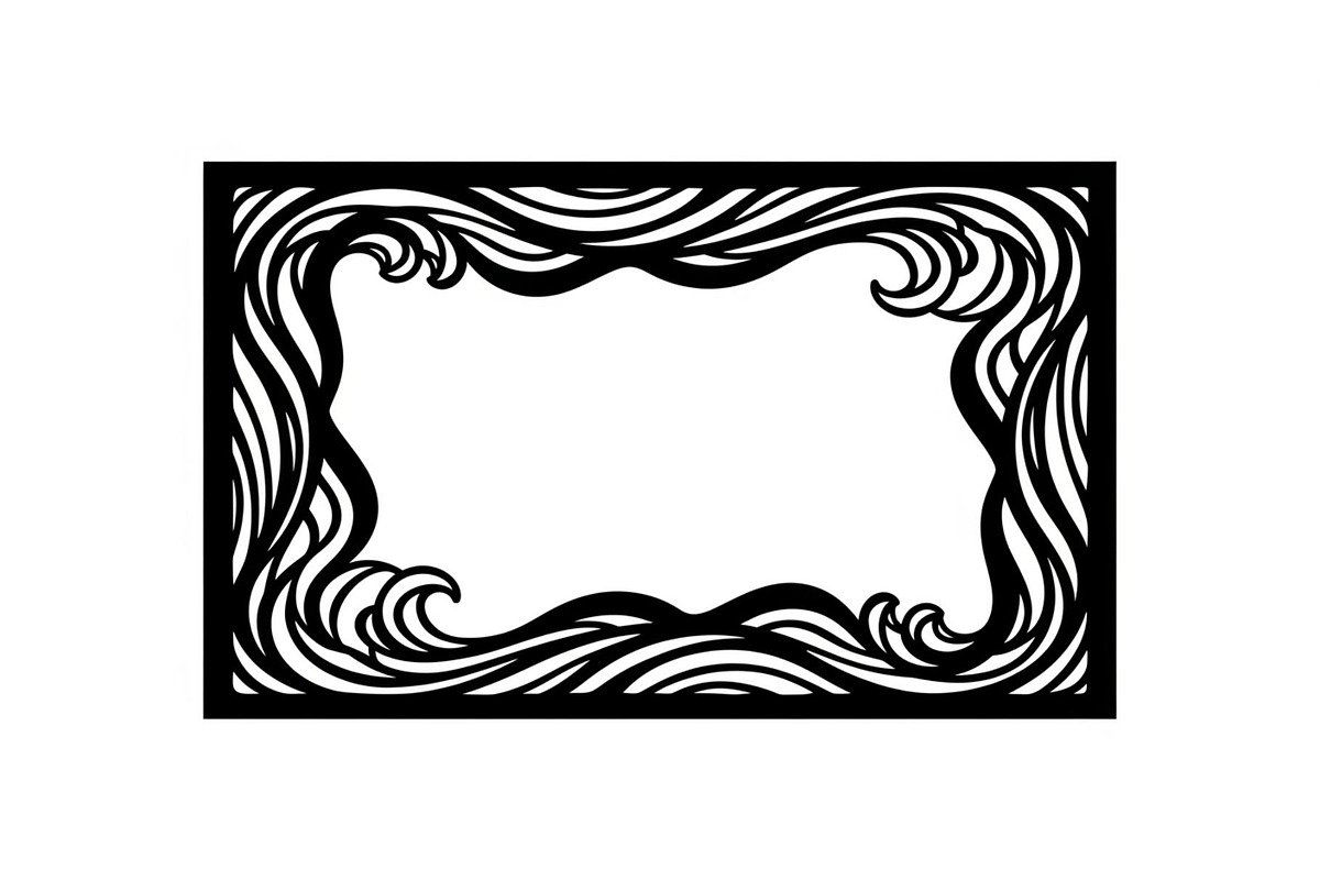 Vintage Wave Ornament Frame Bundle, an Illustration by Designer_Momina (Photo 6 of 51)
