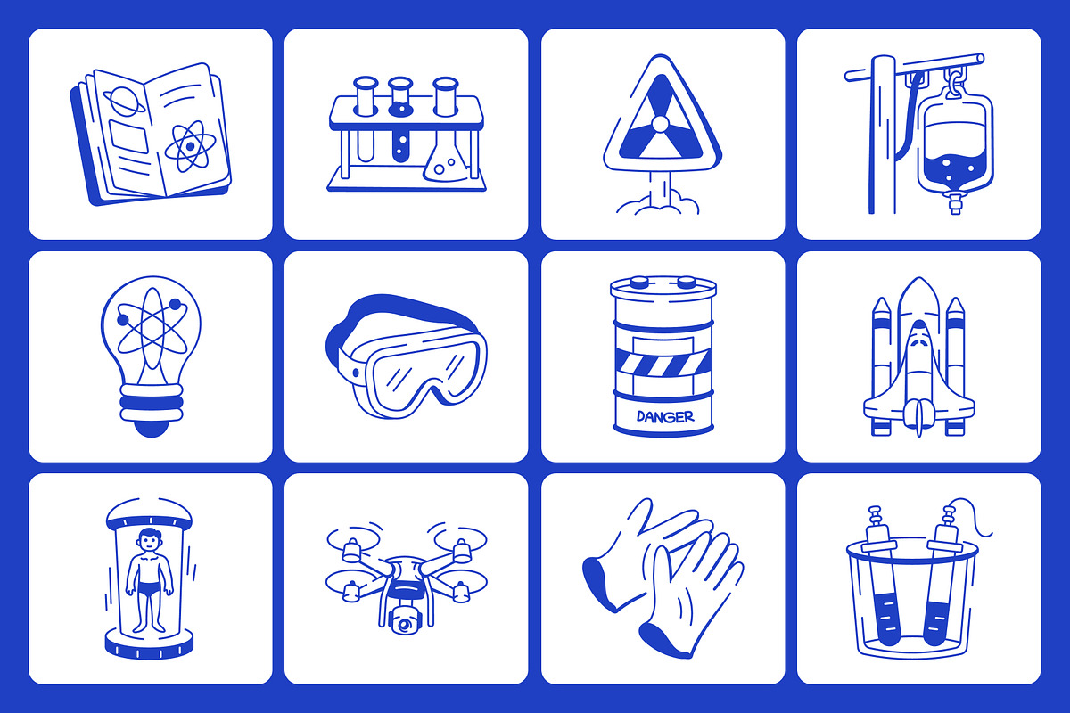 Animated Science Doodles, an Outline Icon by Vectors Market (Photo 4 of 5)