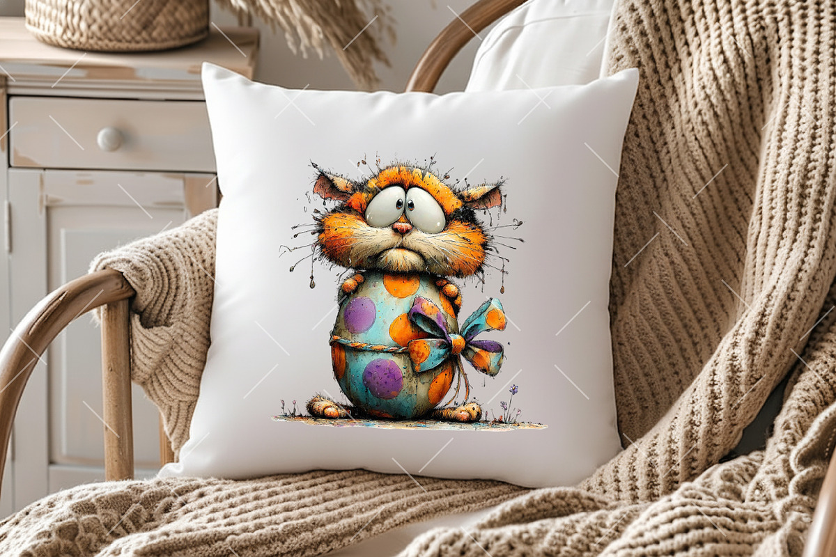 Quirky Easter Cat Clipart, an Illustration by OK Design (Photo 5 of 6)