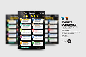 Events Schedule Flyer Template