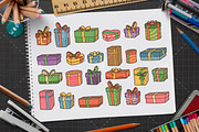 Set of gift box sticker design, a Graphic by Allmostudio (Thumbnail 2 of 4)