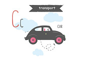 Vector A-Z transport alphabet, an Education Illustration by narinadraban (Thumbnail 16 of 22)