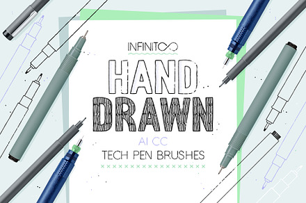 Infinito Technical Pen Brushes, a Brushes & More by Side Project