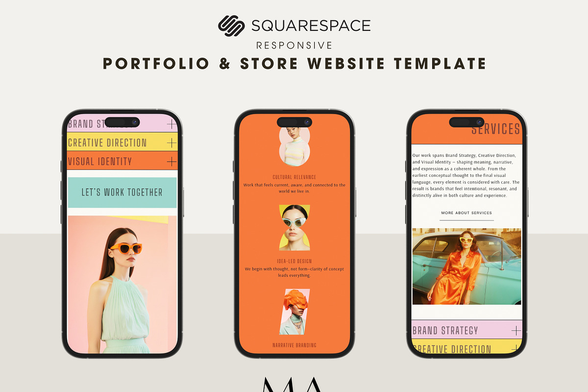 Retro Squarespace Website Template, a Squarespace Template by Mockup Art Atelier (Photo 5 of 16)