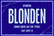 Blonden Rounded, a Sans Serif Font by Craft Supply Co. (Thumbnail 1 of 8)