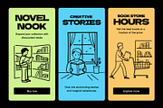 Book Reading Doodle Icons, an Outline Icon by Brickclay (Thumbnail 3 of 9)