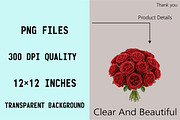 Valentine Rose Bouquets Clipart Bund, an Illustration by SVGArt (Thumbnail 4 of 8)
