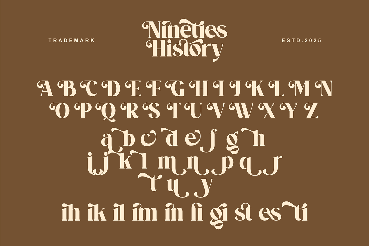 Nineties History - Retro Serif Font, a Serif Font by Keithzo (Photo 7 of 8)