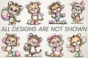 Quirky Easter Tiger Clipart Bundle, an Animal Illustration by RobertsArt (Thumbnail 4 of 6)