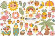Groovy Summer Collection, a Seasonal Illustration by NataKa (Thumbnail 2 of 9)