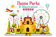 9 Amusement Park Illustration, an Object Illustration by denayunebgt (Thumbnail 1 of 3)