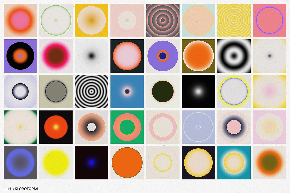GRADIAL - 200 Radial Gradients, a Background Graphic by kloroform (Photo 11 of 12)