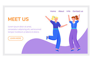 Meet Us Landing Page Template