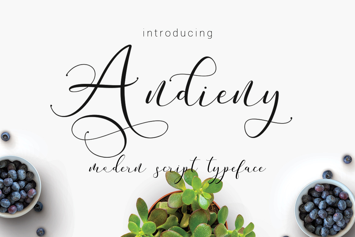 Andieny Script, a Script Font by Thirtypath Studio